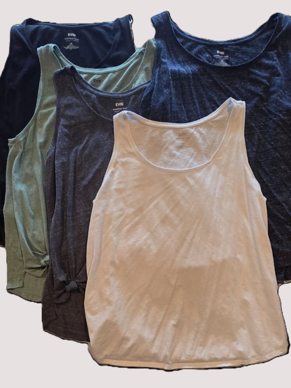 *Pack of 5ea EVRI Everyday Women's Tanks 1x Super soft Relaxed Fit*